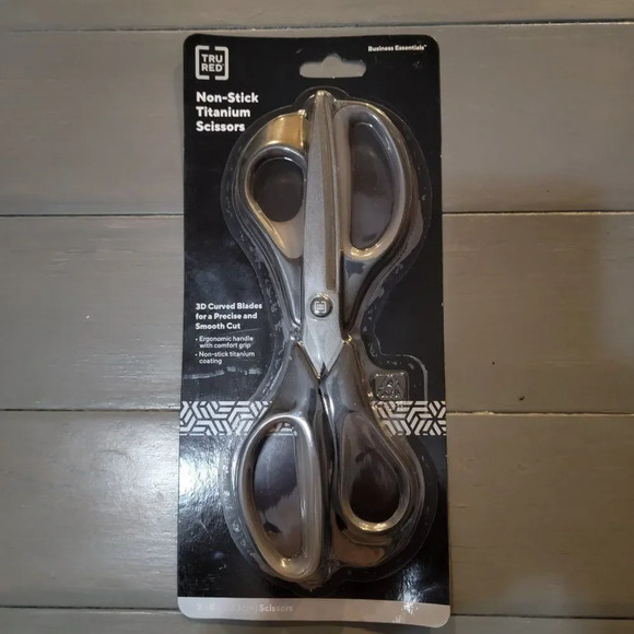 TRU RED™ 8" Non-Stick Titanium Coated Scissors, Straight Handle - Picture 5 of 7